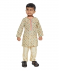 Small Geometric Floral Green Kurta Set