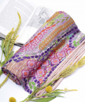 African Print Multi Colour Silkmul Full Width Scarf