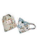 Adult Botanical Garden And Bird Paradise Print Reversible 3 Ply Mask With Pouch 
