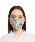 Adult Botanical Garden And Bird Paradise Print Reversible 3 Ply Mask With Pouch 