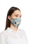 Adult Botanical Garden And Bird Paradise Print Reversible 3 Ply Mask With Pouch 