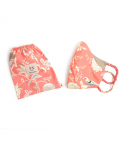 Coral Chidiya Print Structured 3 Ply Mask with Pouch For Adult