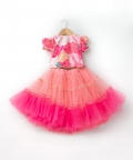 Pink Flower Printed Lehenga Set