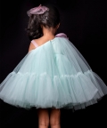 One Shoulder Blue Flare