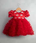 Bow Hand Embroidery Frock
