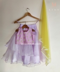 Purple And Yellow Lehenga Set