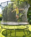 Compact Round Trampoline With Enclosure
