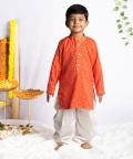 Bandhani Printed Taari Kurta
