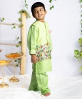 Enchanted Multicolor Beads Jacket With Kurta Set
