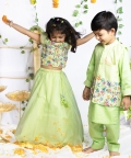 Enchanted Multicolor Beads Jacket With Kurta Set