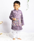 Enchanted Multicolor Beads Jacket With Kurta Set