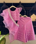Foil Mirror Crop Top Set