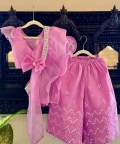Foil Mirror Crop Top Set