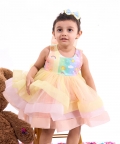 Rainbow Flouncy Multilayered Dress