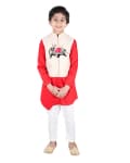 Unsymetrical Kurta With Elephant Embroidery Jacket