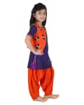 Purple Kurti With Short Jacket And Salwar