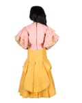 Pink Embroidery Top With Palazzo Style Skirt