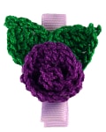 Rose Bub Alligator Clip - Purple