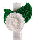 Rose Bub Alligator Clip - White