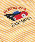 Yellow White Strip With Car Patch Work