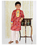 Red Boys Kurta Set