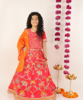 Red Embellished Lehnga Set