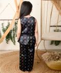 V-Neck Sleeve Less Printed Full Length Dress