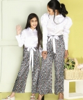 Shirt Collar Printed Full Length Dress