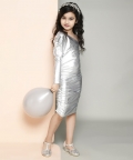 Girls Midi Knee Length Party Dress