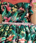Jungle Printed Flared Dress