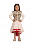 Ivory embroidered jacket gown