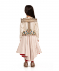 Ivory embroidered jacket gown