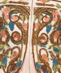Ivory embroidered jacket gown