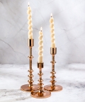 Rose Gold Radiance - Gift Set Of 3 Candle Stands
