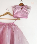 Rose Pink Blouse And Skirt