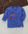 Blue Base WIth Print T-Shirt