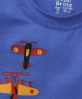 Blue Base WIth Print T-Shirt