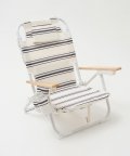 Teal Color Stripes Print Deluxe Beach Chair Casa
