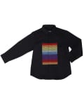 Black Square Patchwork Shirt