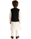 Embroidered Jacket With Plain Kurta & Churidar