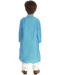 Cotton Silk Embroidered Kurta & Churidar