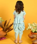 Jhabla & Dhoti With Pom Pom And Lace Detalling