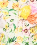 Pastel Flower Print Choli With Ruffled Lehenga
