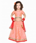 Gold & Red Festive Lehenga Choli