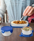Pristine  Lunch Box 350 ML- 2 And 500 ML -1 BOWL