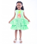 Stripe Dress with Embroidered Pineapple