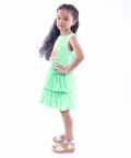 Stripe Dress with Embroidered Pineapple