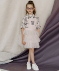 Whatever Embroidered And Hand Enhanced Pinafore Tutu Dress