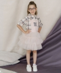 Whatever Embroidered And Hand Enhanced Pinafore Tutu Dress