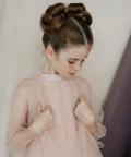 3 Pc. Set: Frilled A-Line Dress With Ruffled Over Garment